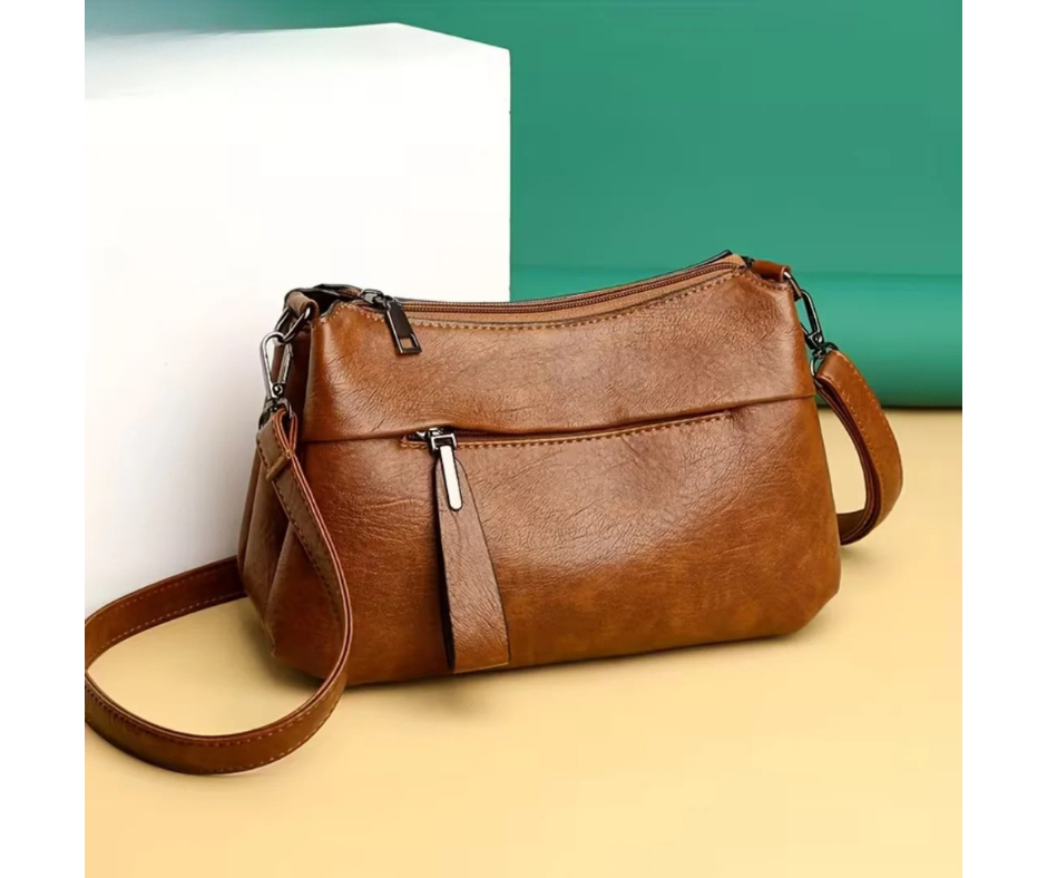 Alana | Geantă Crossbody cu Multiple Buzunare cu Fermoar