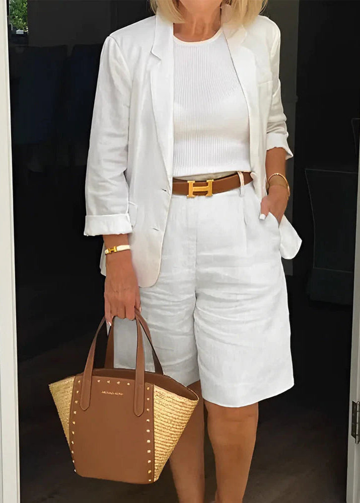 IZABELĖ – Elegantiškas švarko ir šortų kostiumėlis