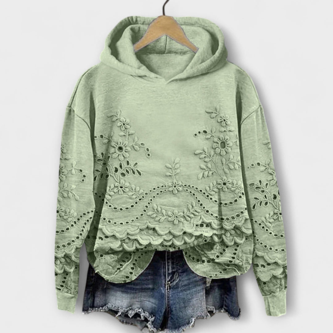 Grace – Vintage Hoodie su gėlių raštu