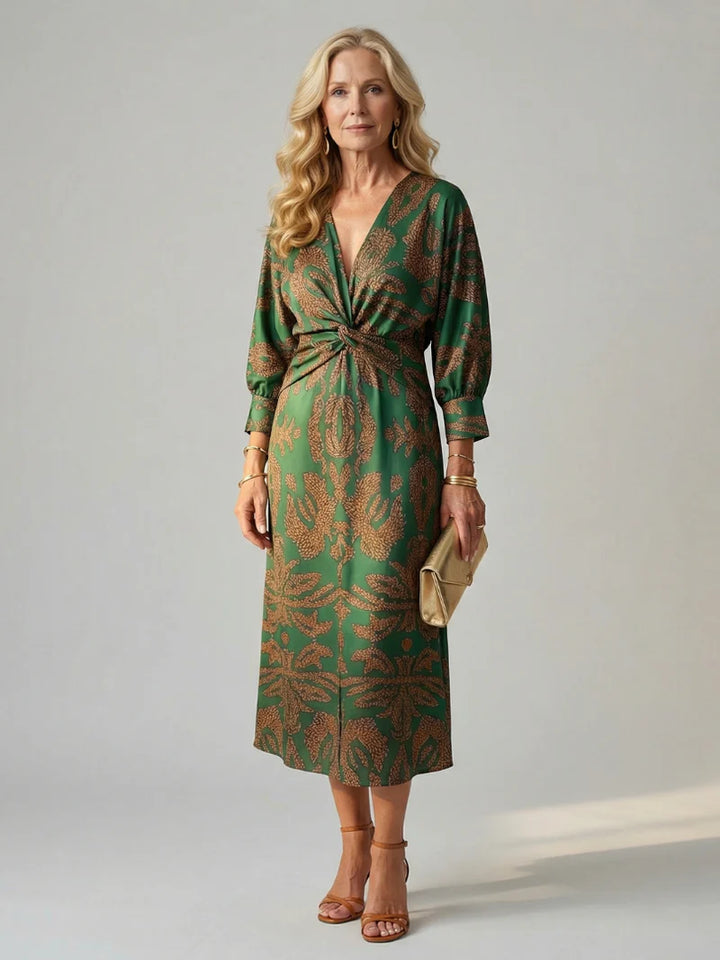 Alicia – rochie midi elegantă cu imprimeu rafinat