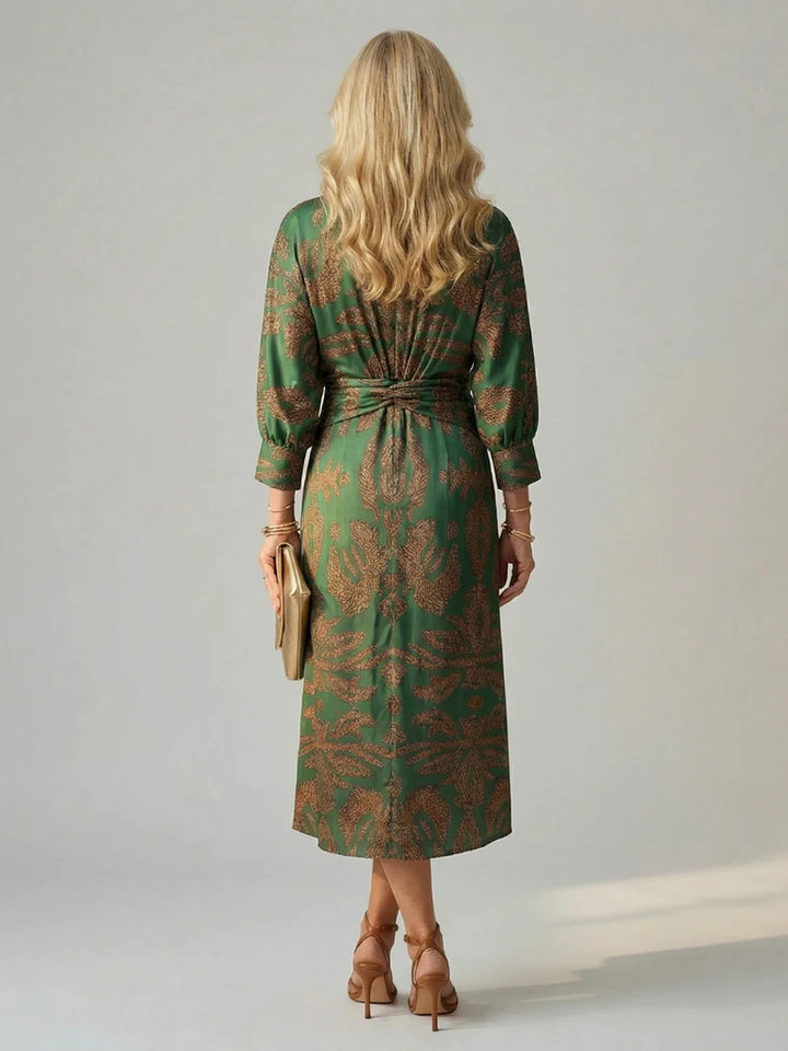 Alicia – rochie midi elegantă cu imprimeu rafinat