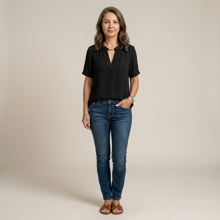 Elise | Bluză elegantă cu decolteu în V