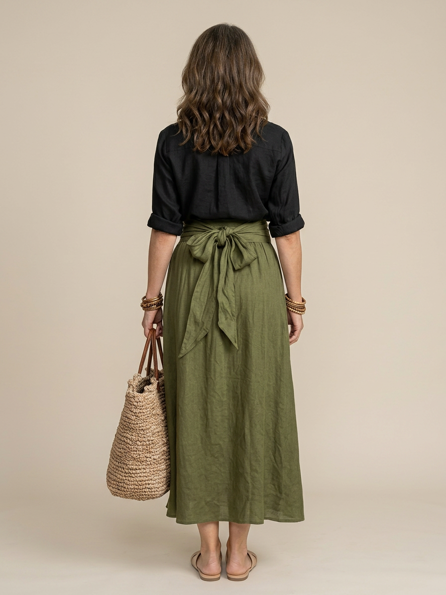 Vera | Set elegant din două piese cu fustă maxi