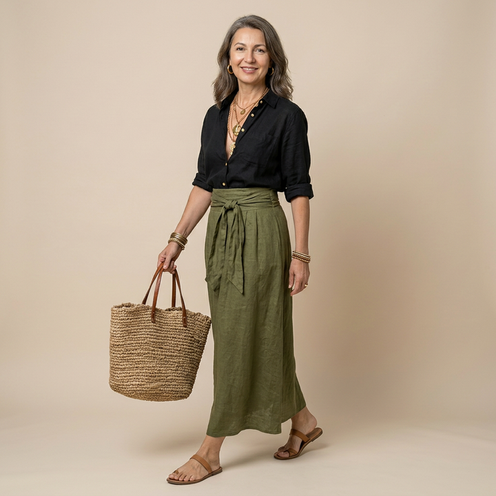 Vera | Set elegant din două piese cu fustă maxi