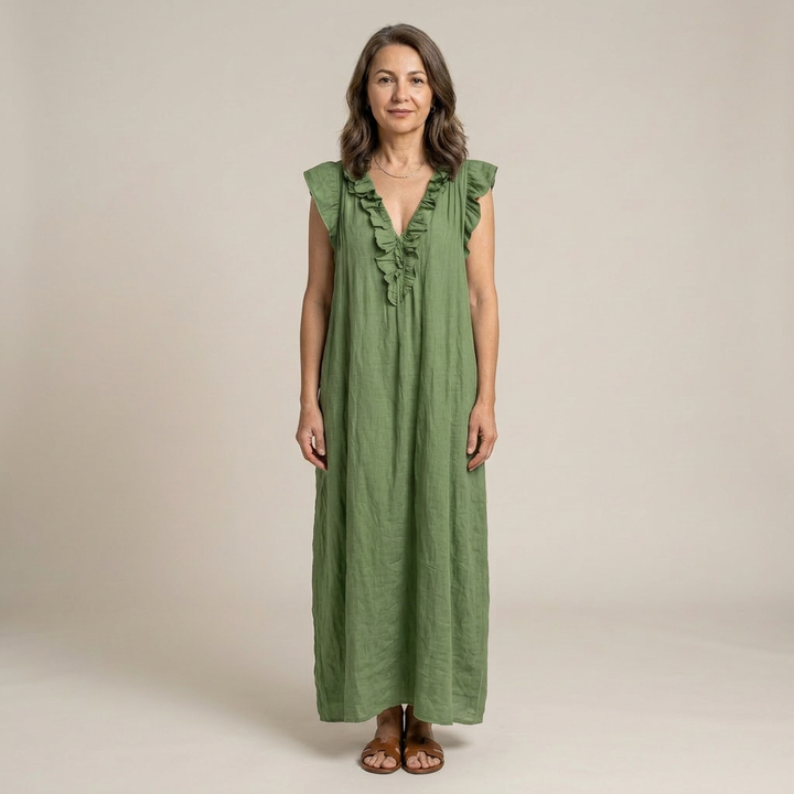 Aveline | Rochie maxi elegantă cu volane romantice