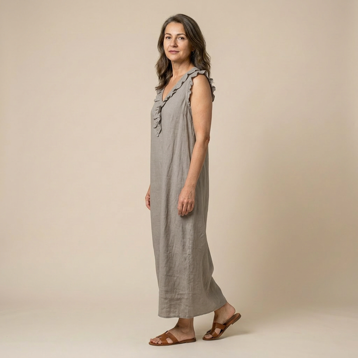 Aveline | Rochie maxi elegantă cu volane romantice
