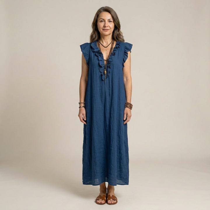 Aveline | Rochie maxi elegantă cu volane romantice