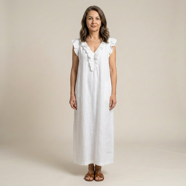 Aveline | Rochie maxi elegantă cu volane romantice