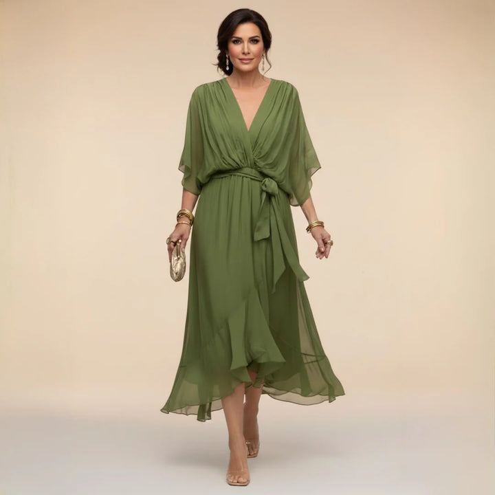 Bella – rochie elegantă din chiffon cu croială fluidă