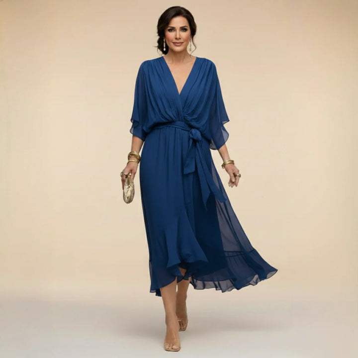 Bella – rochie elegantă din chiffon cu croială fluidă