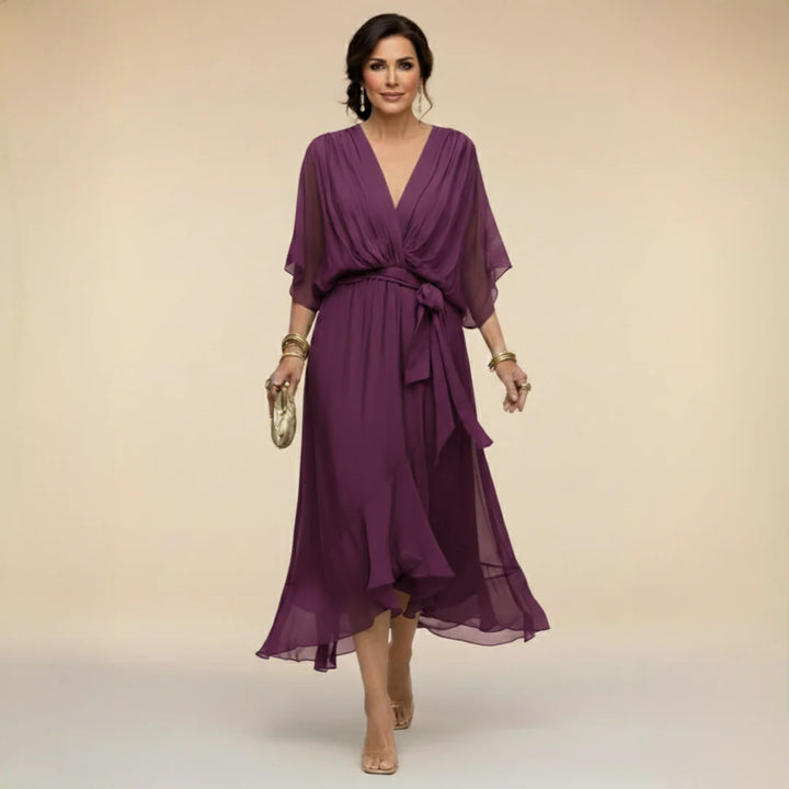 Bella – rochie elegantă din chiffon cu croială fluidă