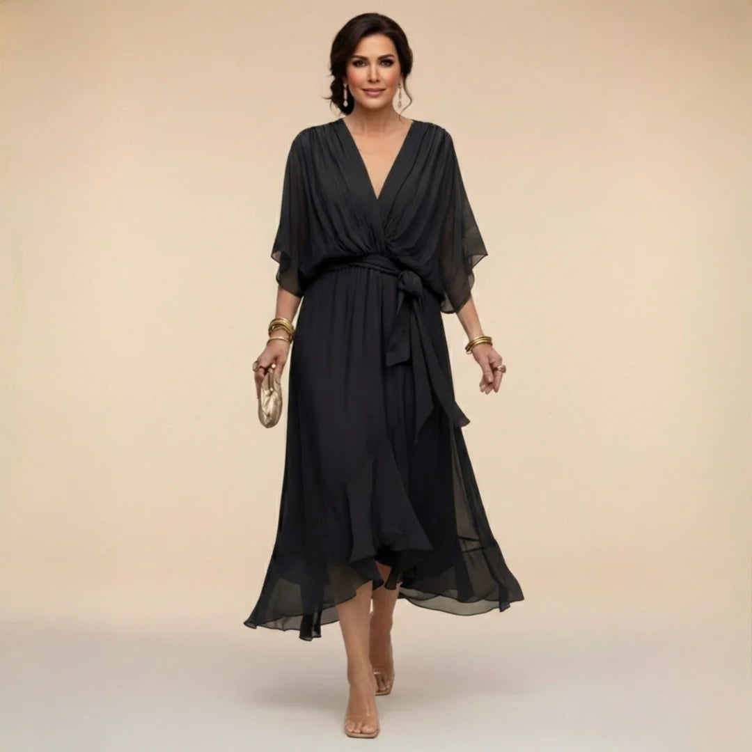 Bella – rochie elegantă din chiffon cu croială fluidă