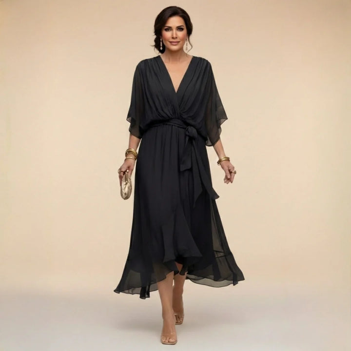 Bella – rochie elegantă din chiffon cu croială fluidă