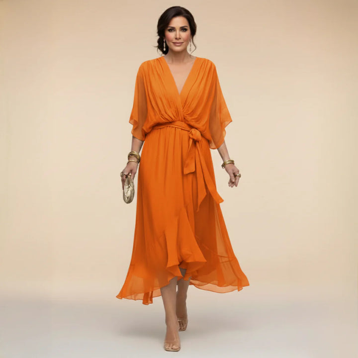 Bella – rochie elegantă din chiffon cu croială fluidă