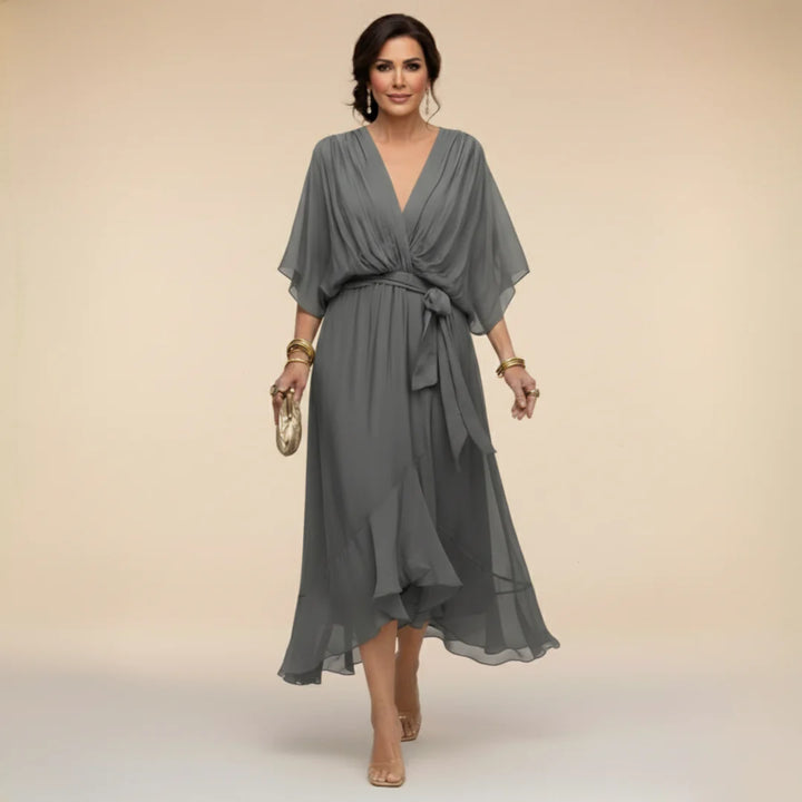 Bella – rochie elegantă din chiffon cu croială fluidă