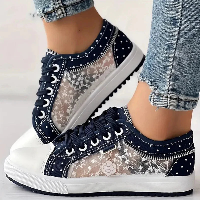 Cara | Adidași Eleganți cu Detalii din Dantelă