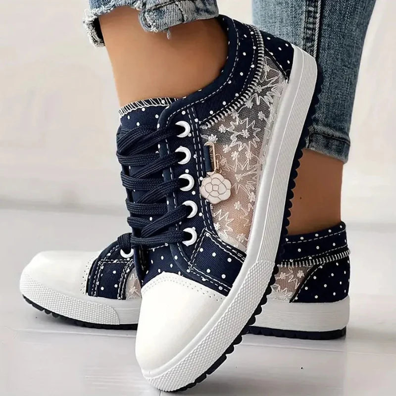 Cara | Adidași Eleganți cu Detalii din Dantelă