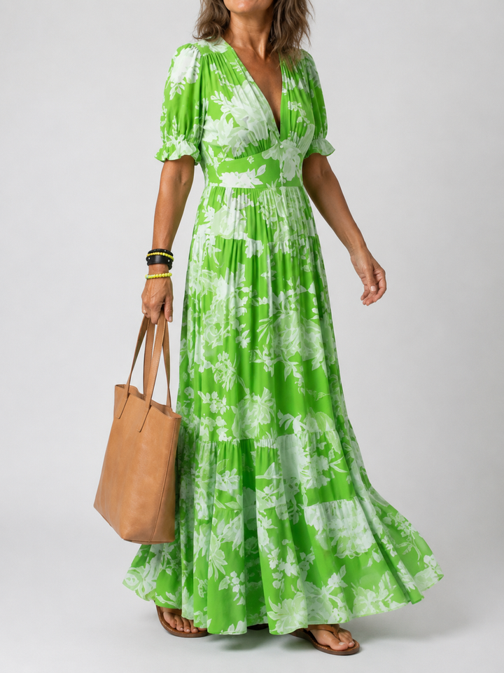 Iona | Rochie maxi elegantă cu imprimeu floral