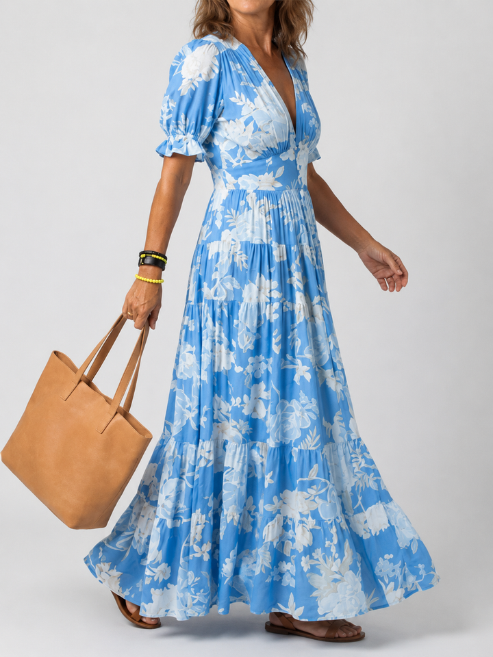Iona | Rochie maxi elegantă cu imprimeu floral