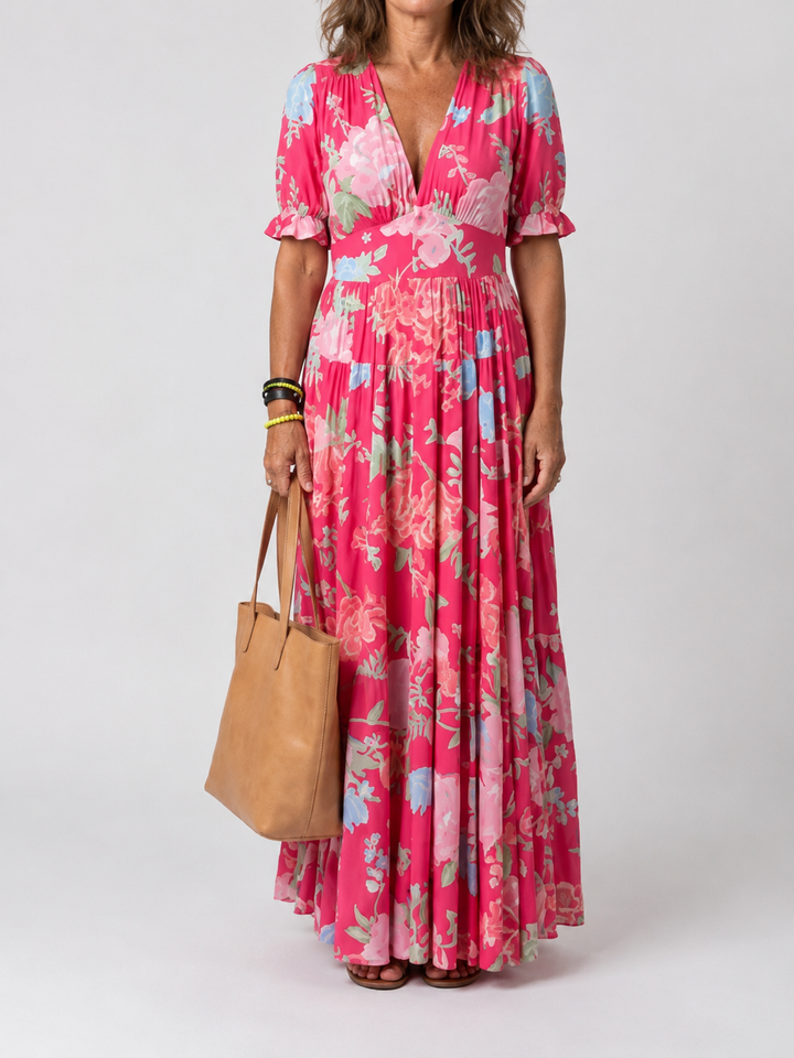 Iona | Rochie maxi elegantă cu imprimeu floral