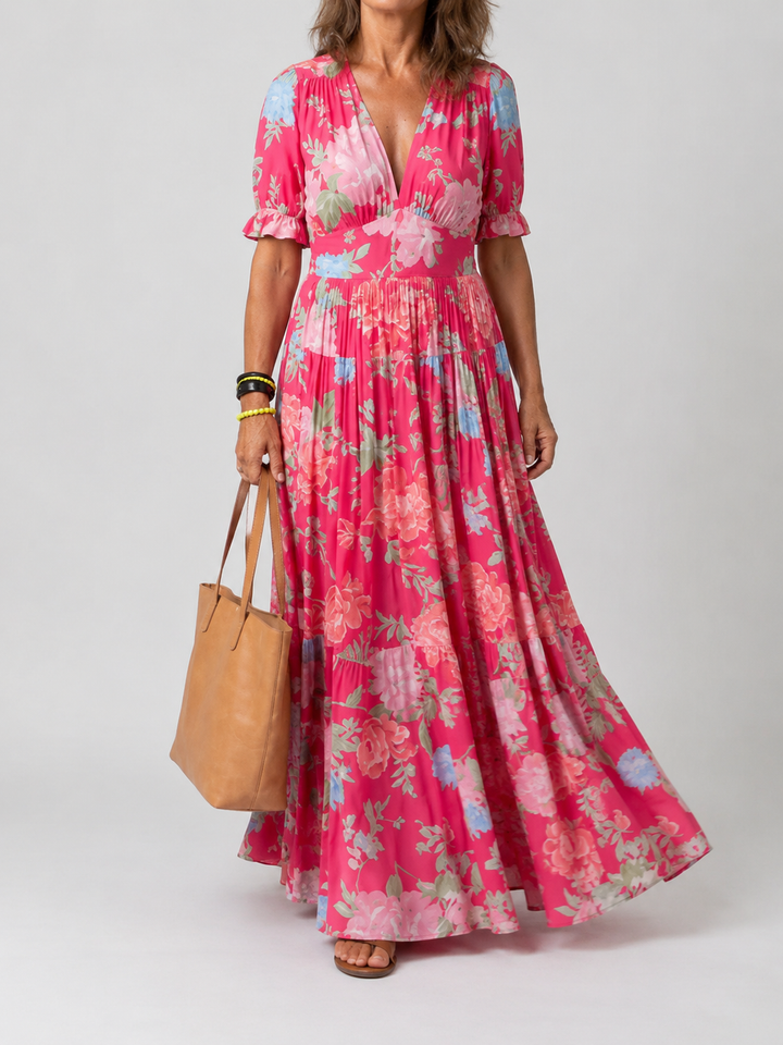 Iona | Rochie maxi elegantă cu imprimeu floral