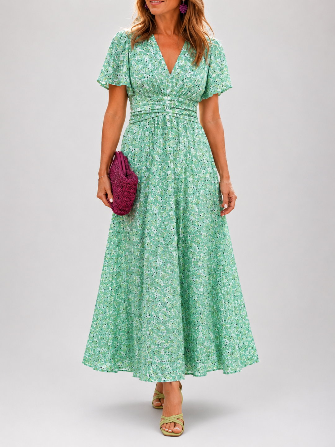 Alice | Rochie maxi romantică cu imprimeu floral