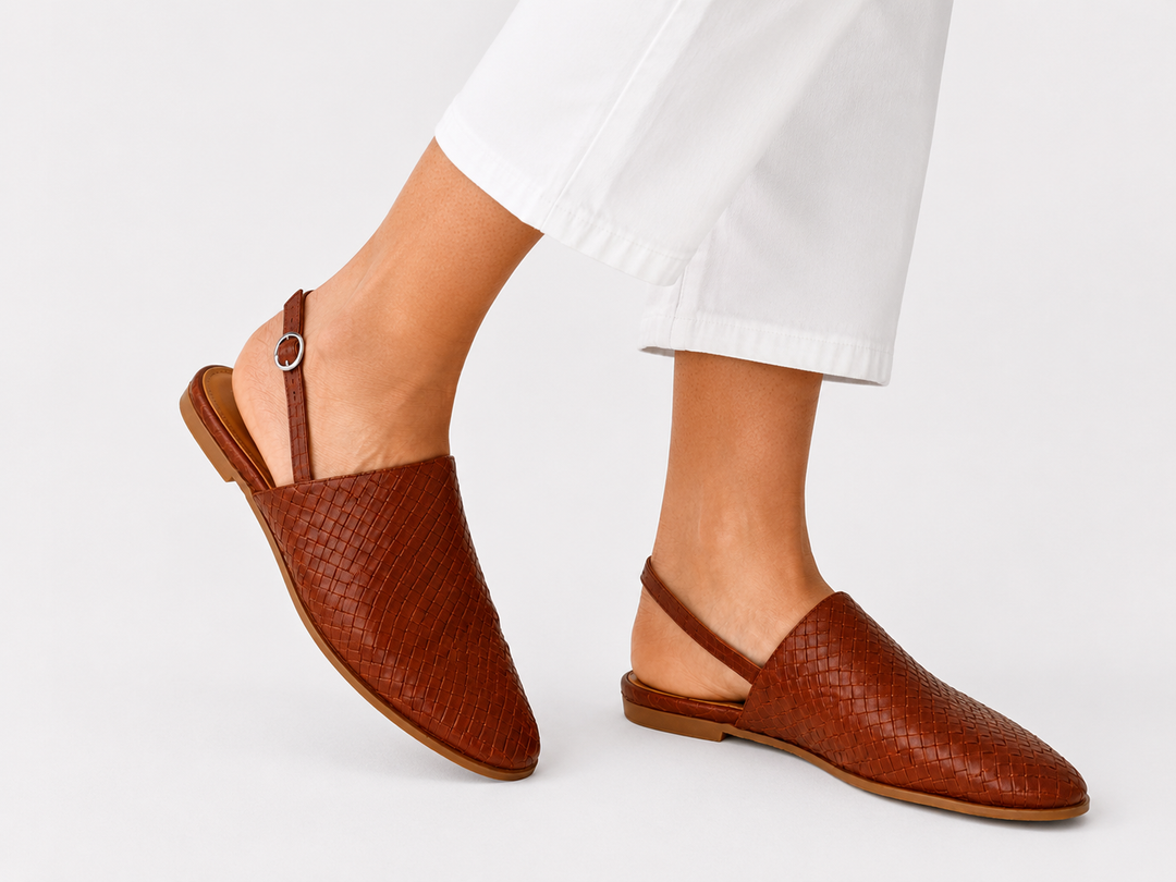 Claire | Loafers slingback împletiți
