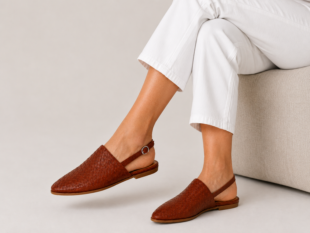 Claire | Loafers slingback împletiți