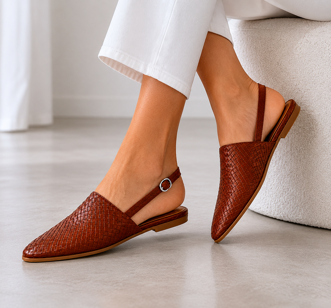 Claire | Loafers slingback împletiți