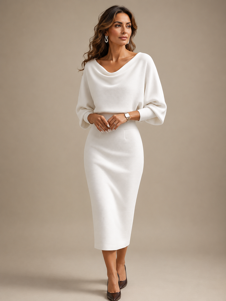 Lydia – rochie midi elegantă cu croială rafinată