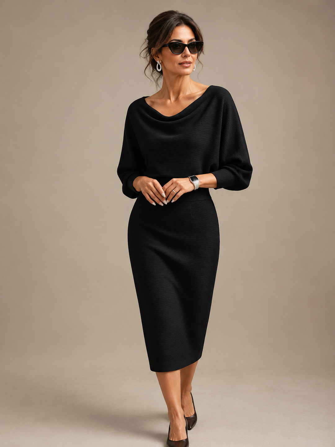 Lydia – rochie midi elegantă cu croială rafinată