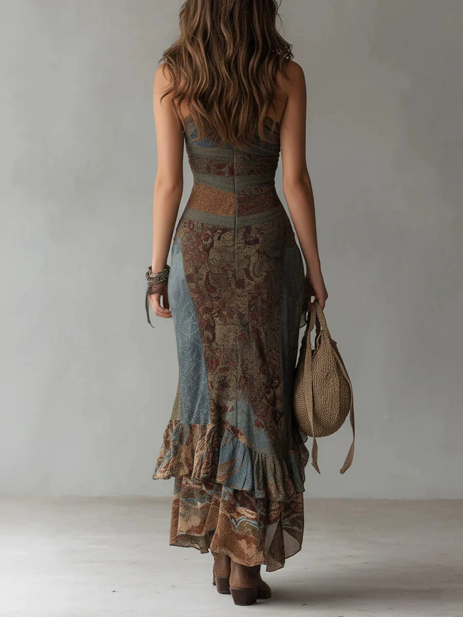 Daisy | Rochie maxi boho pe un umăr
