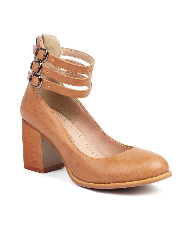 Tocuri elegante din piele cu Curele Triple