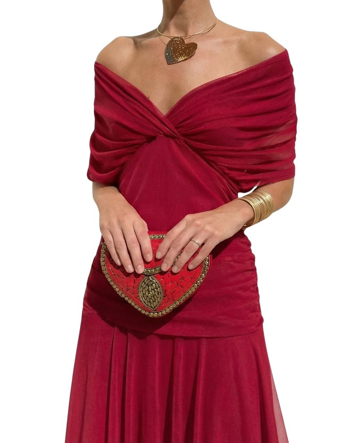 Rochie Maxi Fluidă cu Decolteu în V