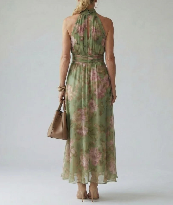 Mirelle – rochie maxi elegantă cu imprimeu floral delicat