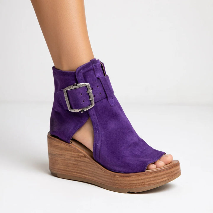 Orelisse | Sandale elegante cu platformă wedge și detaliu cu cataramă