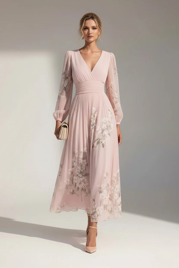 Prescela | Rochie maxi elegantă cu imprimeu floral