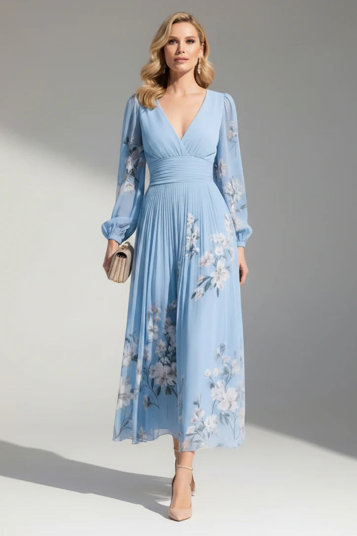 Prescela | Rochie maxi elegantă cu imprimeu floral