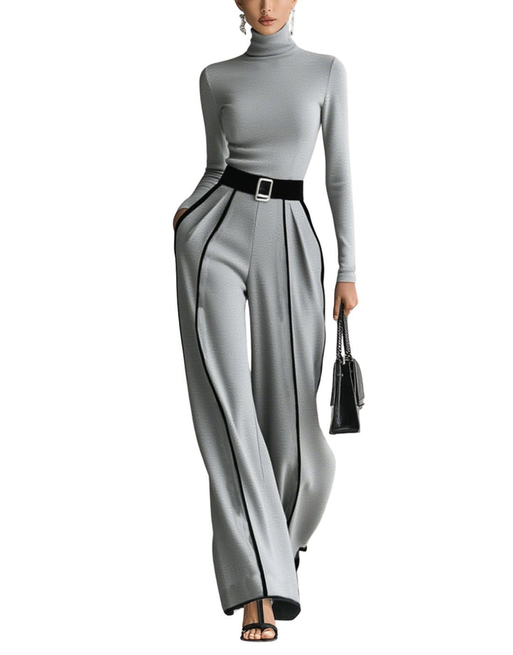 Set Elegant din 2 Piese cu Croială Lejeră și Stil Feminin