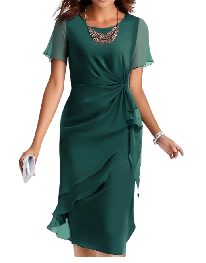 Rochie Elegantă cu Croială Lejeră și Talie Evidențiată