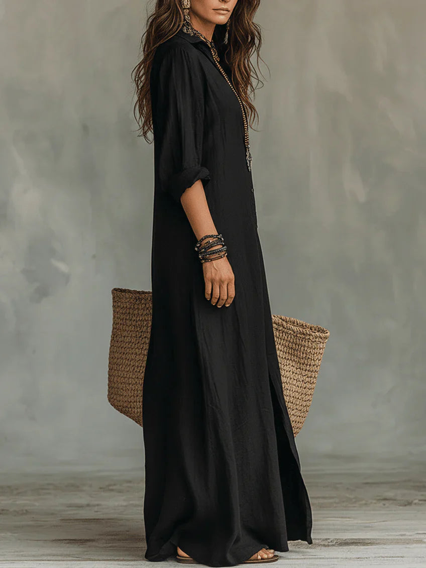 Soline – rochie maxi vaporoasă cu eleganță relaxată