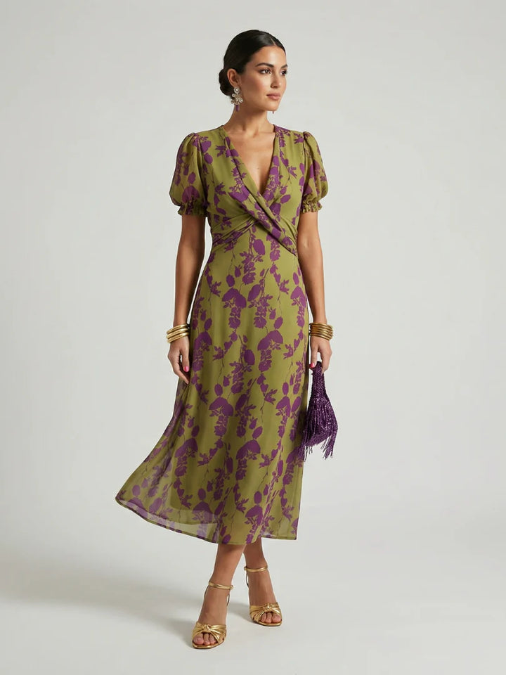 Virel | Rochie maxi elegantă cu imprimeu floral