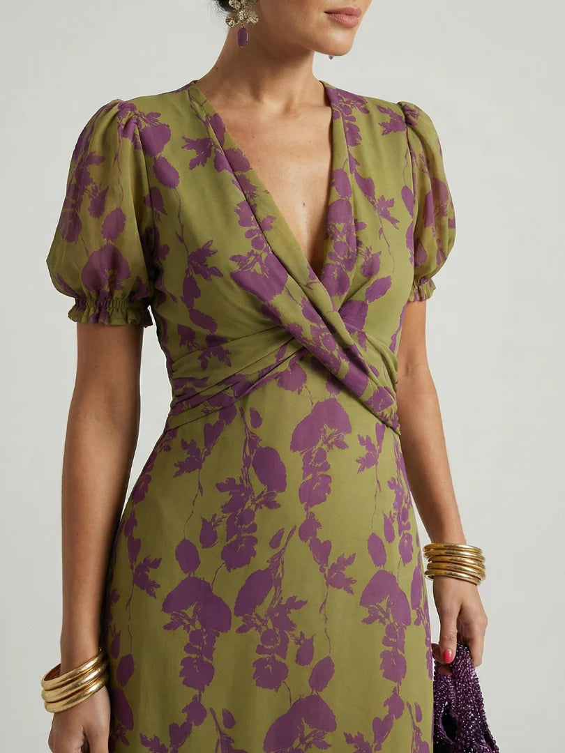Virel | Rochie maxi elegantă cu imprimeu floral