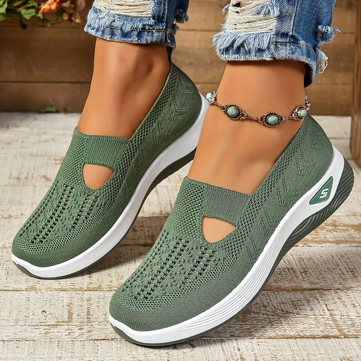 Nora | Adidași Slip-On din Tricot cu Detaliu Decupat
