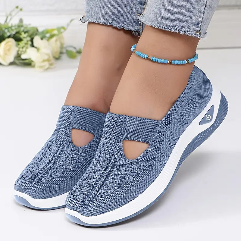 Nora | Adidași Slip-On din Tricot cu Detaliu Decupat