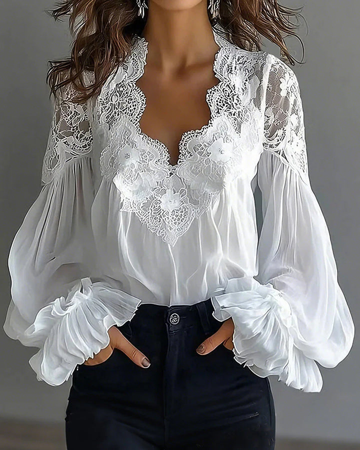 Amelia – bluză elegantă cu detalii din dantelă