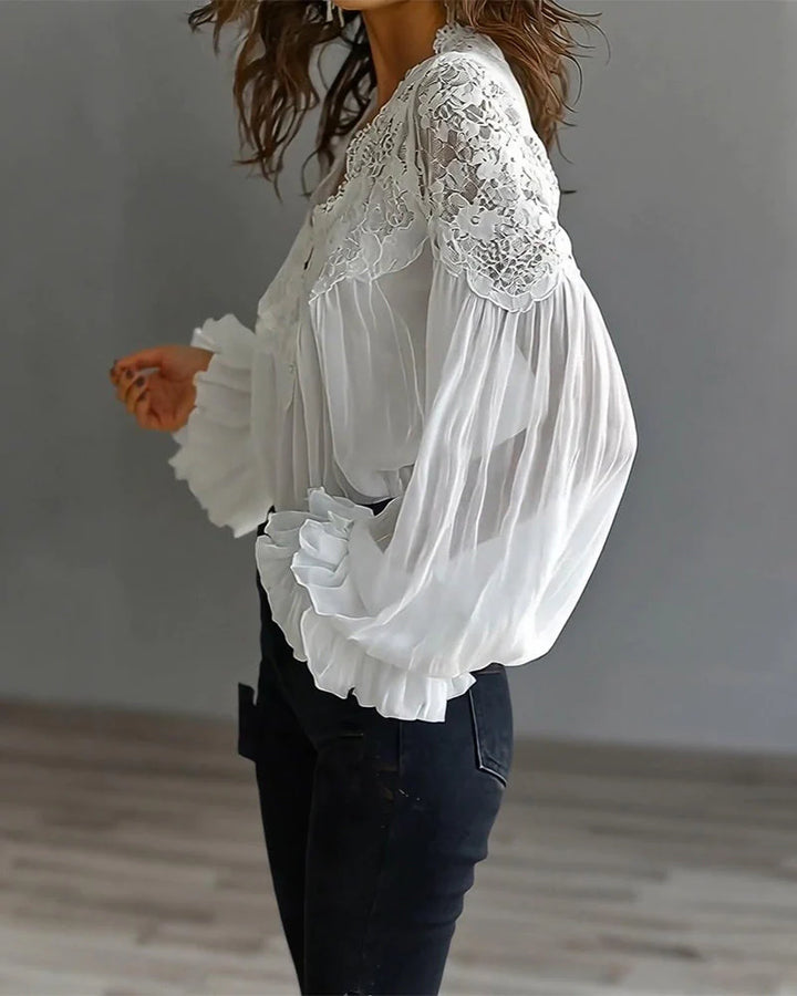 Amelia – bluză elegantă cu detalii din dantelă