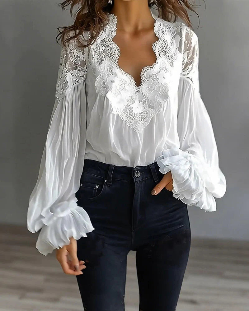 Amelia – bluză elegantă cu detalii din dantelă