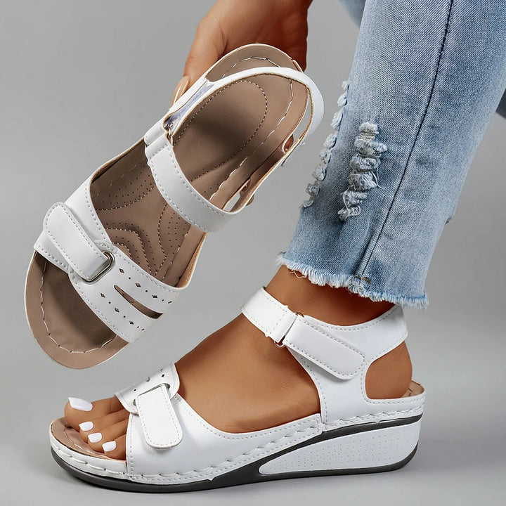 Celia | Sandale Confortabile cu Talpă Tip Platformă și Barete Velcro