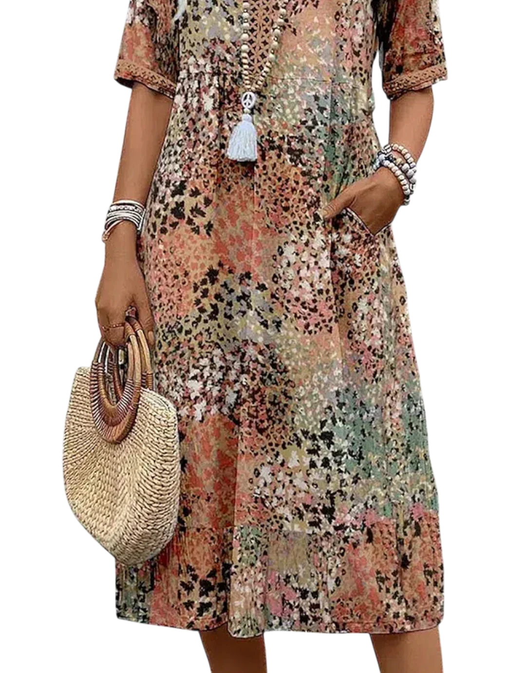 Serena - Rochie midi vibrantă